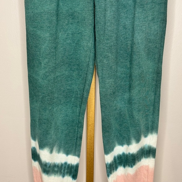 PINK Victoria's Secret Green and Pink Tie-Dye Joggers - Picture 3 of 7